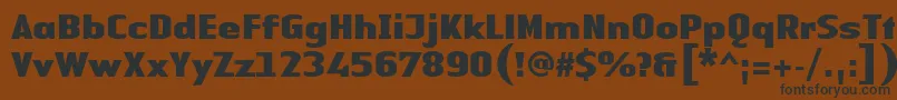 LinotypeAuthenticSansBlack-fontti – mustat fontit ruskealla taustalla