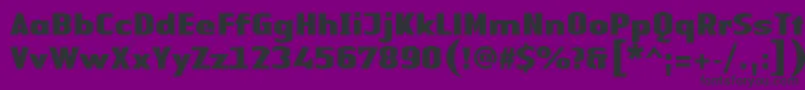 LinotypeAuthenticSansBlack-Schriftart – Schwarze Schriften auf violettem Hintergrund