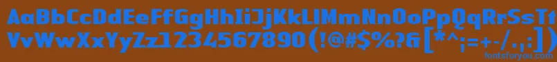 Шрифт LinotypeAuthenticSansBlack – синие шрифты на коричневом фоне