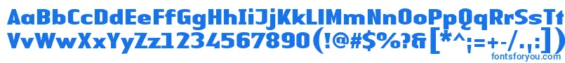 Шрифт LinotypeAuthenticSansBlack – синие шрифты на белом фоне