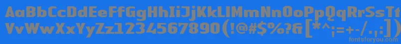 LinotypeAuthenticSansBlack-Schriftart – Graue Schriften auf blauem Hintergrund