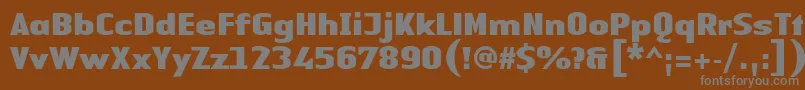 フォントLinotypeAuthenticSansBlack – 茶色の背景に灰色の文字