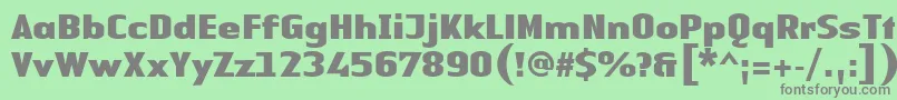 Шрифт LinotypeAuthenticSansBlack – серые шрифты на зелёном фоне