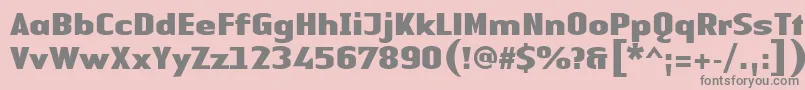 フォントLinotypeAuthenticSansBlack – ピンクの背景に灰色の文字
