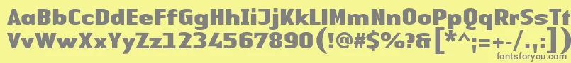 Czcionka LinotypeAuthenticSansBlack – szare czcionki na żółtym tle