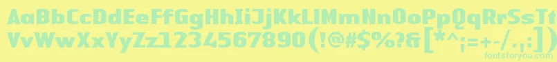 LinotypeAuthenticSansBlack Font – Green Fonts on Yellow Background