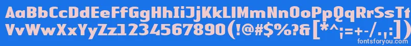 フォントLinotypeAuthenticSansBlack – ピンクの文字、青い背景