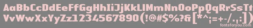 Fonte LinotypeAuthenticSansBlack – fontes rosa em um fundo cinza