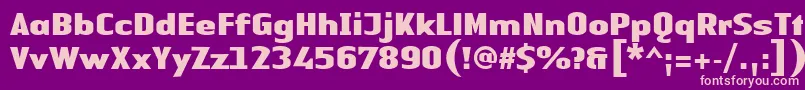 LinotypeAuthenticSansBlack-Schriftart – Rosa Schriften auf violettem Hintergrund