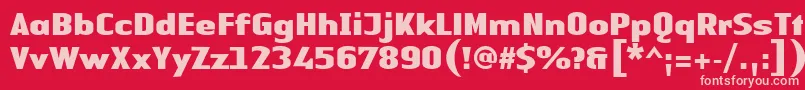 LinotypeAuthenticSansBlack-Schriftart – Rosa Schriften auf rotem Hintergrund
