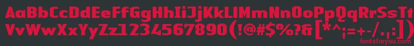 Шрифт LinotypeAuthenticSansBlack – красные шрифты на чёрном фоне