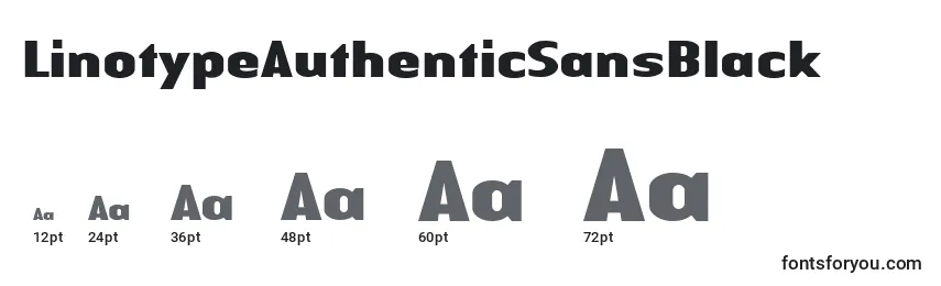 Размеры шрифта LinotypeAuthenticSansBlack