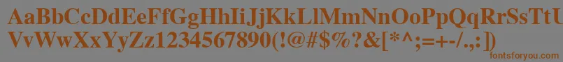 Vremfb Font – Brown Fonts on Gray Background