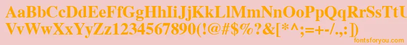 Vremfb Font – Orange Fonts on Pink Background