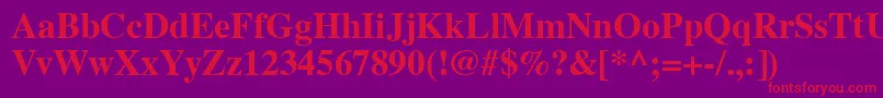 Vremfb Font – Red Fonts on Purple Background