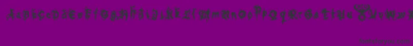 Fonte BoltCutterNasty – fontes pretas em um fundo violeta