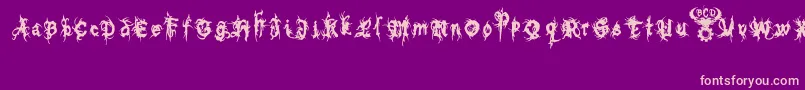 BoltCutterNasty Font – Pink Fonts on Purple Background