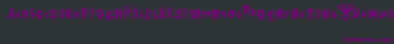 Шрифт BoltCutterNasty – фиолетовые шрифты на чёрном фоне