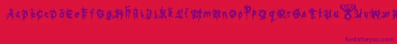 BoltCutterNasty Font – Purple Fonts on Red Background