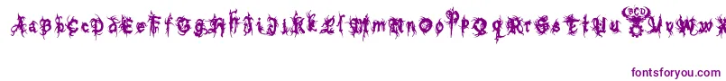 BoltCutterNasty-Schriftart – Violette Schriften auf weißem Hintergrund