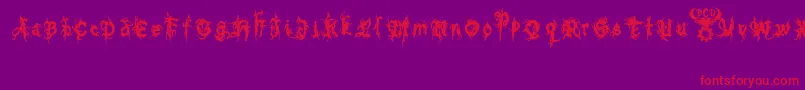 BoltCutterNasty Font – Red Fonts on Purple Background