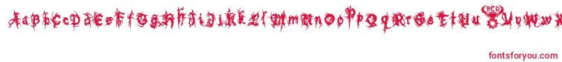 BoltCutterNasty-Schriftart – Rote Schriften auf weißem Hintergrund