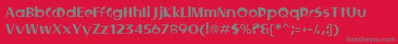 Locked Font – Gray Fonts on Red Background