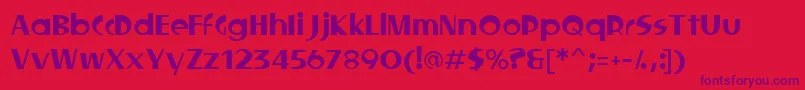 Locked Font – Purple Fonts on Red Background