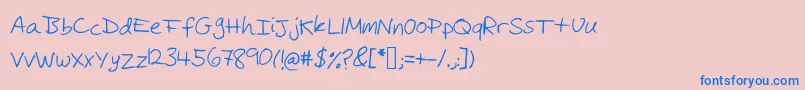 Подробнее о шрифте Michaelfont Шрифт Michaelfont – синие шрифты на розовом фоне