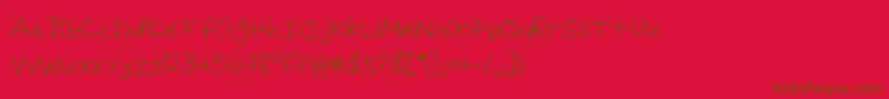 Czcionka Michaelfont – brązowe czcionki na czerwonym tle