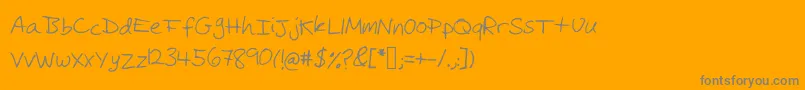Michaelfont Font – Gray Fonts on Orange Background