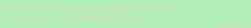 Michaelfont Font – Pink Fonts on Green Background