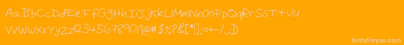 Michaelfont Font – Pink Fonts on Orange Background