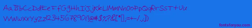 Michaelfont Font – Purple Fonts on Blue Background