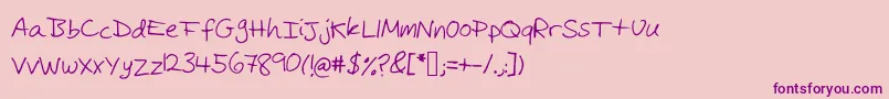 Michaelfont Font – Purple Fonts on Pink Background