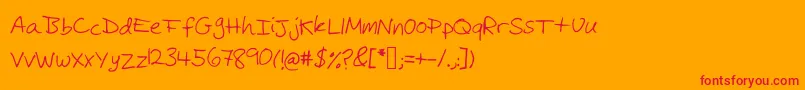 Michaelfont Font – Red Fonts on Orange Background