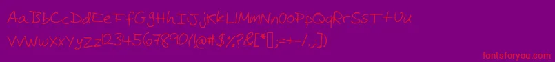 Michaelfont Font – Red Fonts on Purple Background