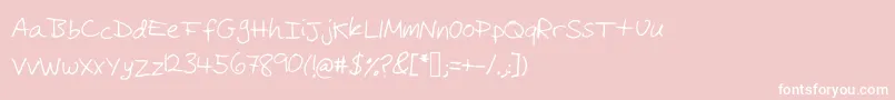 フォントMichaelfont – ピンクの背景に白い文字