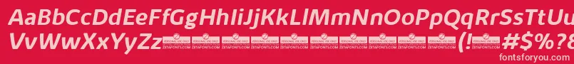 fuente KabrioAlternateBoldItalicTrial – Fuentes Rosadas Sobre Fondo Rojo