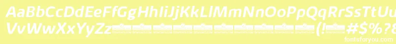 KabrioAlternateBoldItalicTrial Font – White Fonts on Yellow Background