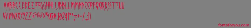 Skina Font – Red Fonts on Gray Background