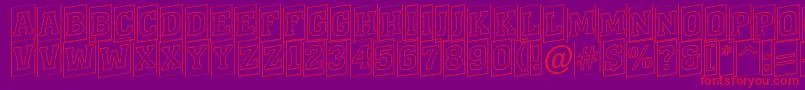 AMonumentottlcmotlup Font – Red Fonts on Purple Background