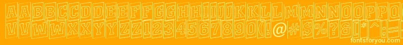 AMonumentottlcmotlup Font – Yellow Fonts on Orange Background