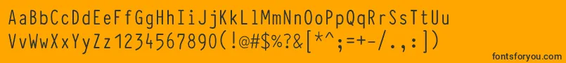 TypewcondRegular Font – Black Fonts on Orange Background