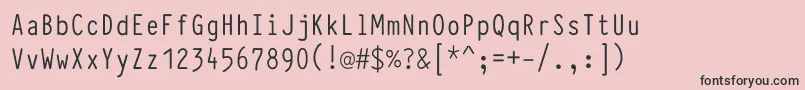フォントTypewcondRegular – ピンクの背景に黒い文字