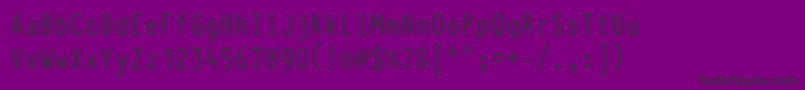 Шрифт TypewcondRegular – чёрные шрифты на фиолетовом фоне