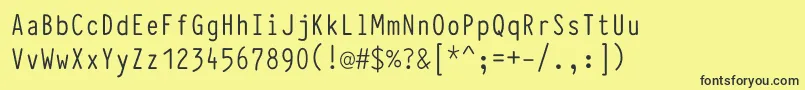 TypewcondRegular Font – Black Fonts on Yellow Background