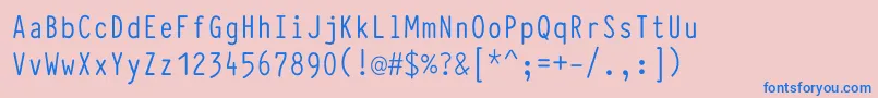 TypewcondRegular Font – Blue Fonts on Pink Background