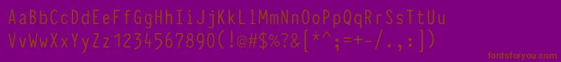 Шрифт TypewcondRegular – коричневые шрифты на фиолетовом фоне