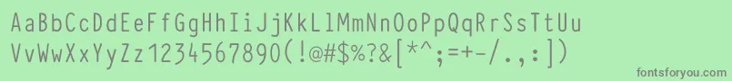 TypewcondRegular Font – Gray Fonts on Green Background